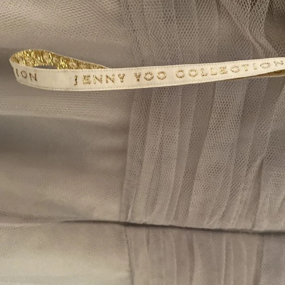 Jenny Yoo collection light grey maxi dress sz 6 excellent pre owned condition - Picture 5 of 9